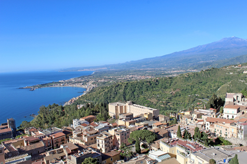 Il panorama dell' Hotel Lido Mediterranee a Taormina in Sicilia